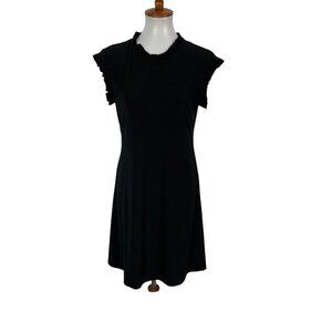 Annalee Hope Womens Dress Medium Black Short Sleeve Minimalist Workwear